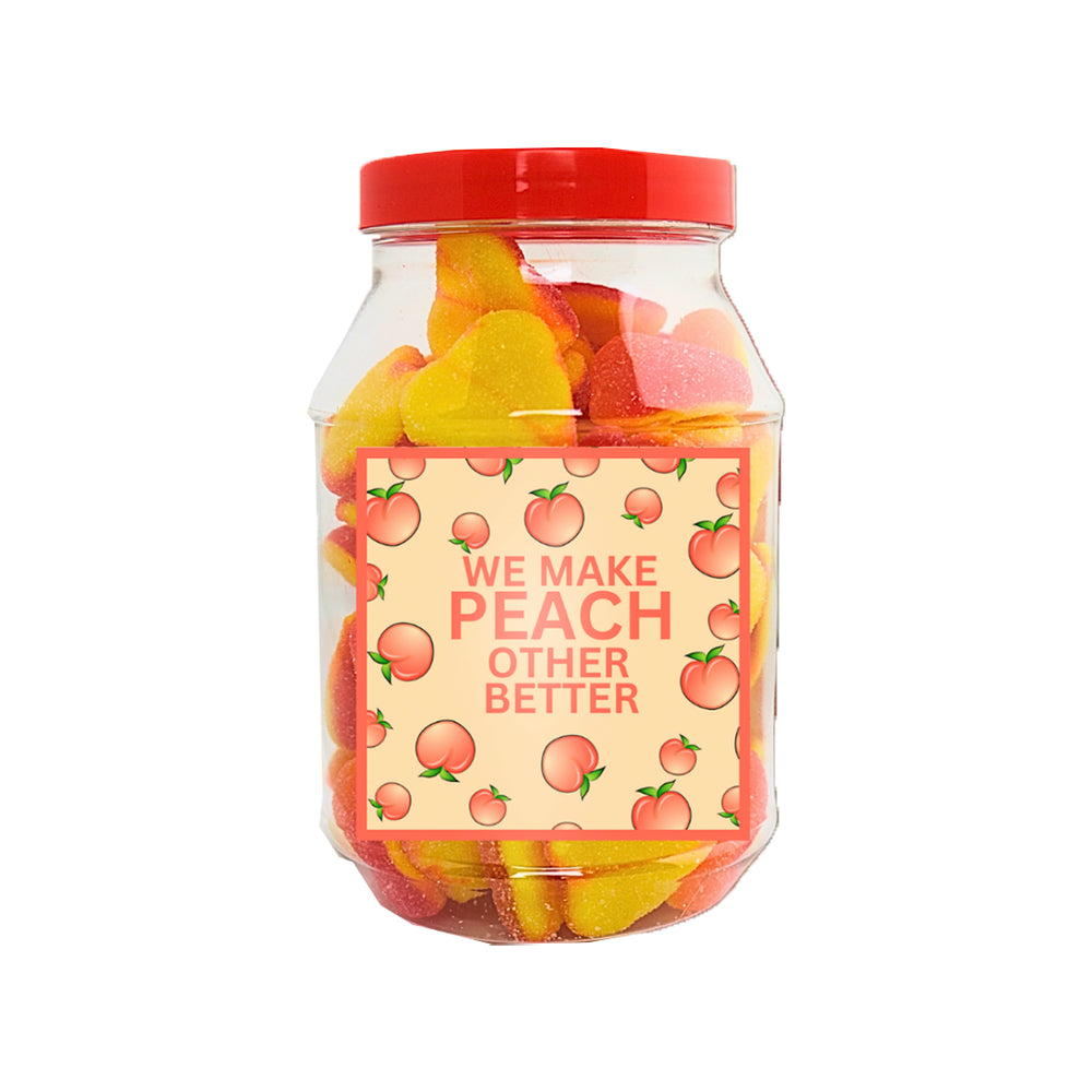 Peach Hearts Pun Gift Jar 400g